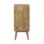 Commode courbée en chêne-ish, 3 tiroirs, pieds nordiques, brun clair-231843476