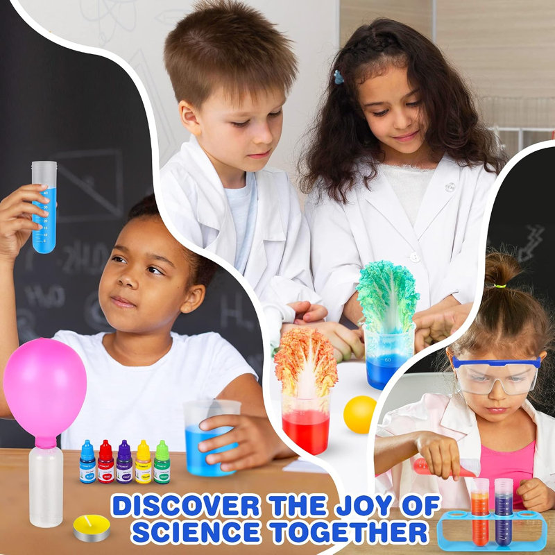 Trousse scientifique pour enfants, 80 expériences de laboratoire scientifique, jeu de rôle scientifique