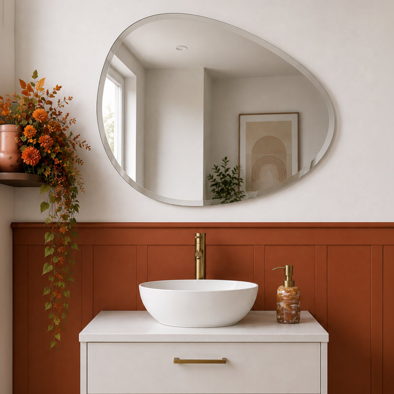 Cvija Oval Mirror, 70cm H x 50cm W