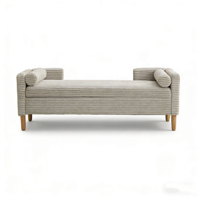 65w Corduroy Storage Soft Bench