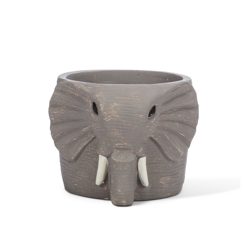 Jardinière éléphant, H 4,75 po x l 4,75 po x P 4,75 po