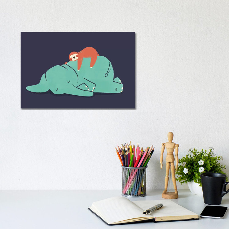 Snooze by Jay Fleck - Wrapped Canvas Painting, 20.32 cm H x 30.48 cm W