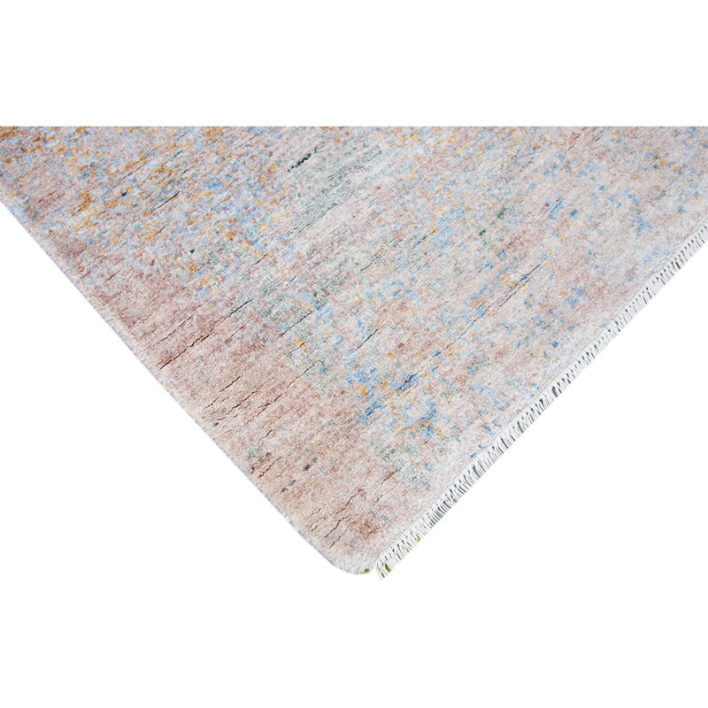 Hand Woven Wool Area Rug, Rectangle 6' x 9'