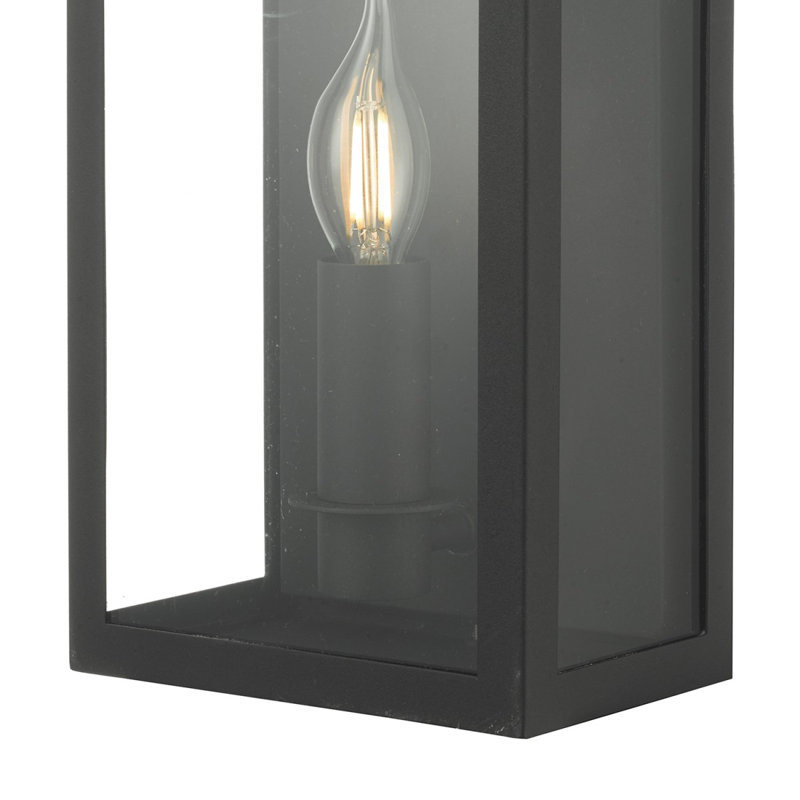 Aagman Outdoor Wall Lantern, Black