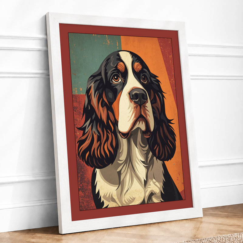 Cavalier in Repose Modern - Framed Print, A3 - 42.0 x 29.7 cm, White