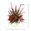 Holiday Floral Arrangement with Magnolias, Berries and Bows-1618541168