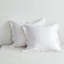 Housses de taies décoratives 100% lin à volants, 2 pièces Housses de coussin 26 x 26 pouces-115133253