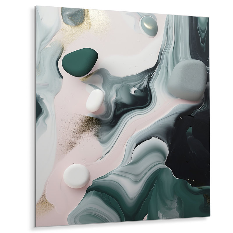 Kandyse Glam Abstract Wall Decor on Metal, 20" H x 12" W x 1" D