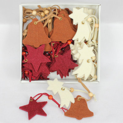 0.18'' Fabric Holiday Shaped Ornament