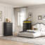 Ensemble de rangement vintage 2 pièces pour chambre à coucher avec commode haute à 6 tiroirs et commode haute à 5 tiroirs éclairées par DEL-2013131355-2013131366