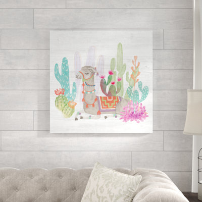 «Lovely Llamas I» par Mary Urban - reproduction d'art sur toile