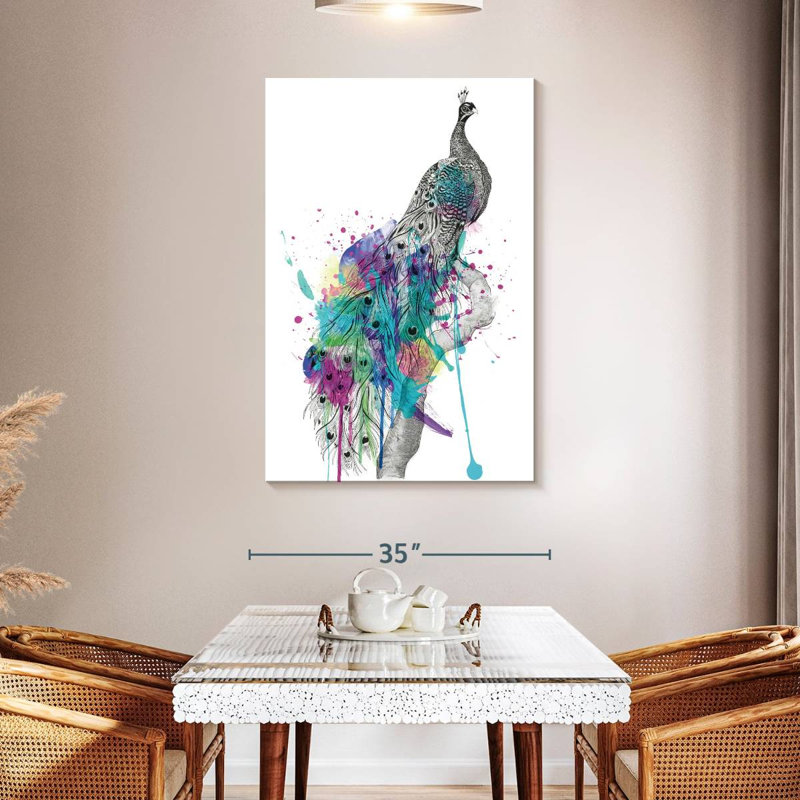 Brampt Peacock Splash, H 48 po x l 32 po