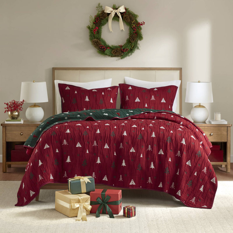 Winter Coverlet Mini Set, King Coverlet/Bedspread + 2 Standard Shams