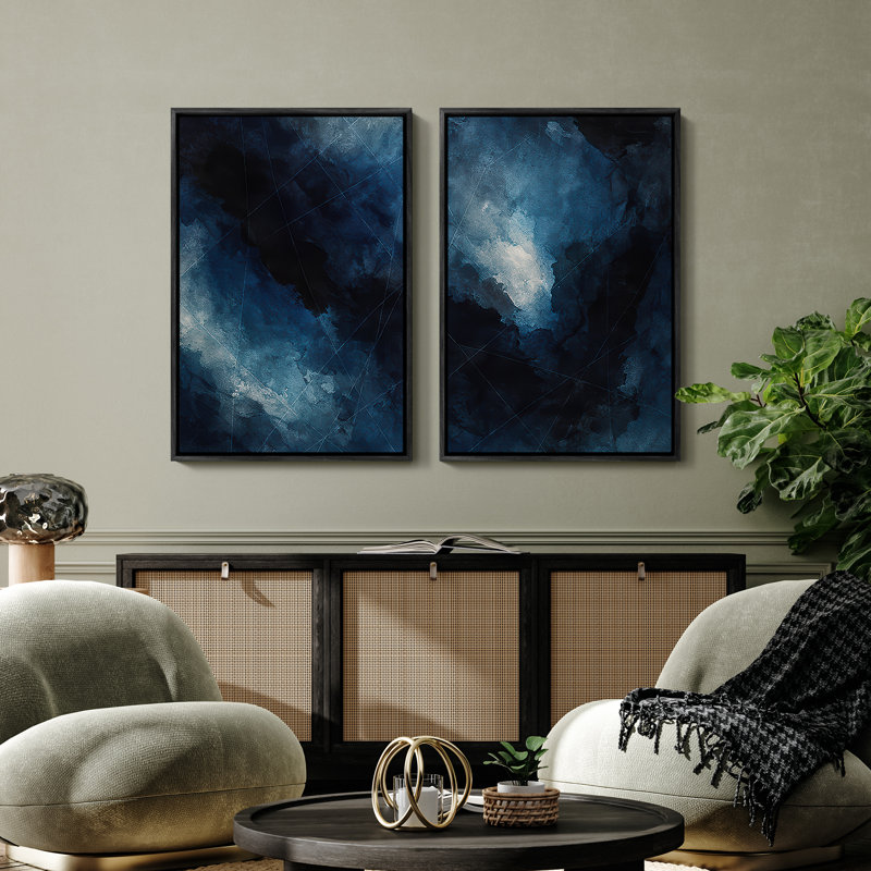 Art mural encadré, rétro, antique, classique pour chambre à coucher - 16 po x 24 po x 2 panneaux, H 24 po x l 16 po, Noir
