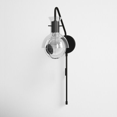 Luke Single Light Glass Dimmable Armed Sconce