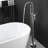 Double Handle Floor Mounted Freestanding Tub Filler With Handshower-69056037