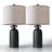 Anazagene 24" H Dimmable Ceramic Table Lamp Set with Linen Drum Shades-819782917