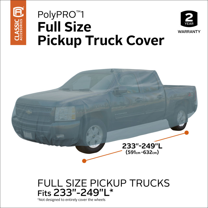 Overdrive Elastic Mildew Resistant Automobile Cover By Classic Accessories, 60" H x 70" W x 249" D