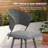 3-Piece Outdoor Bistro Set with Round Bar Table and Wicker Padded Swivel Bar Chairs-1481703934