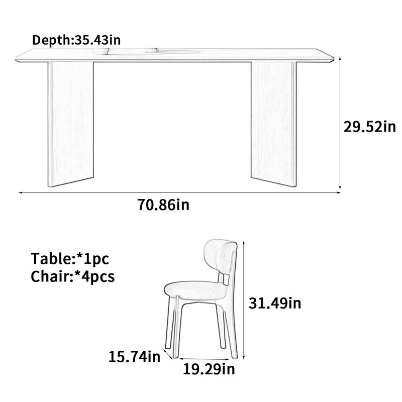 Charlemont, 29.52"H x 70.86"L x 35.43"W