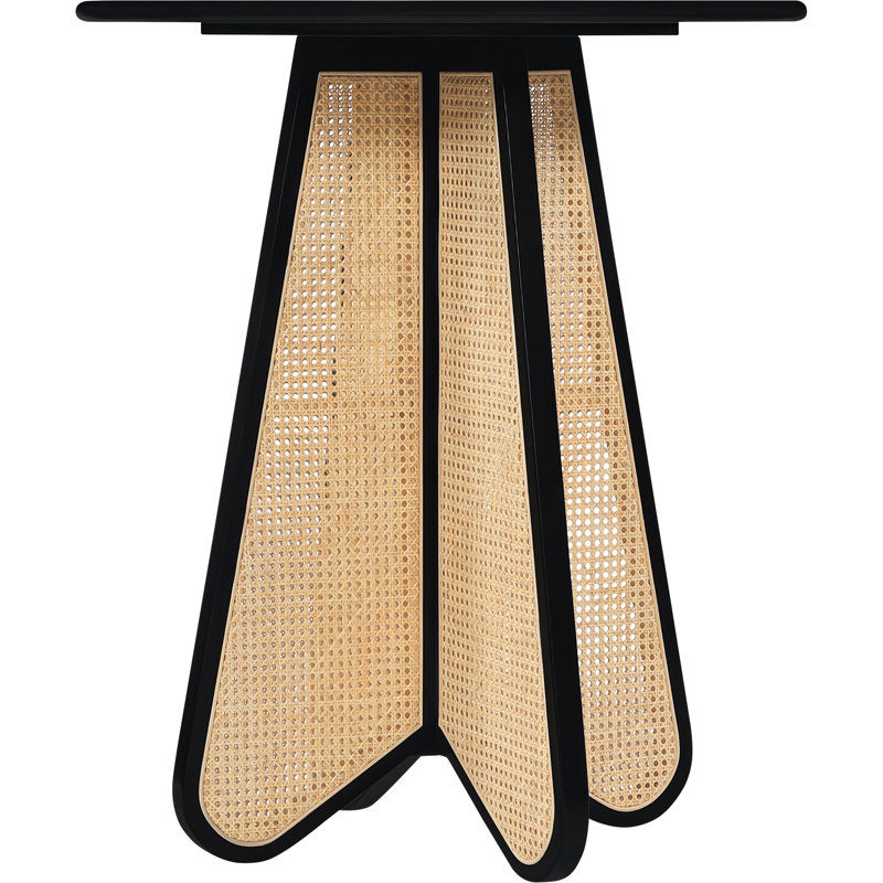 Table de bar Butterfly, H 42 po x L 36,25 po x l 36,25 po, Noir/naturel