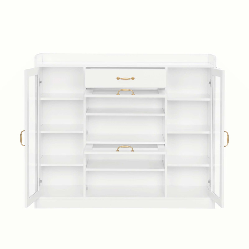 Armoire de rangement en bois, Blanc