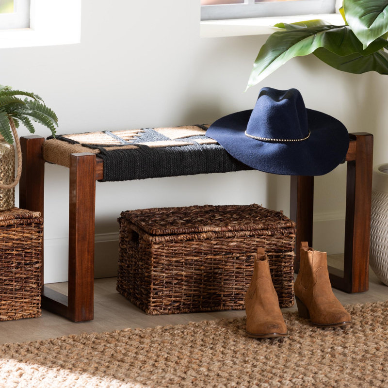 Banc en jute et bois d'acacia Markale