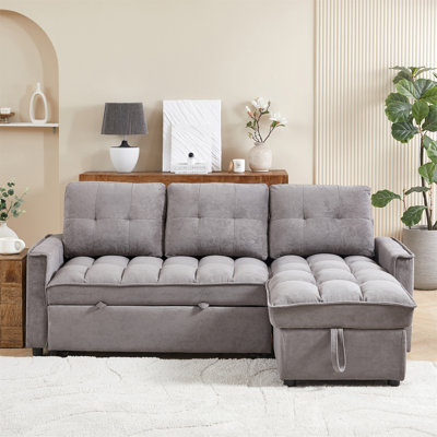 Canapé inclinable de 78,75 po, canapé-lit escamotable avec ports de chargement USB et Tape-C, canapé modulaire en forme de L avec rangement inclinable et rangement avec accoudoirs, canapé de salon confortable
