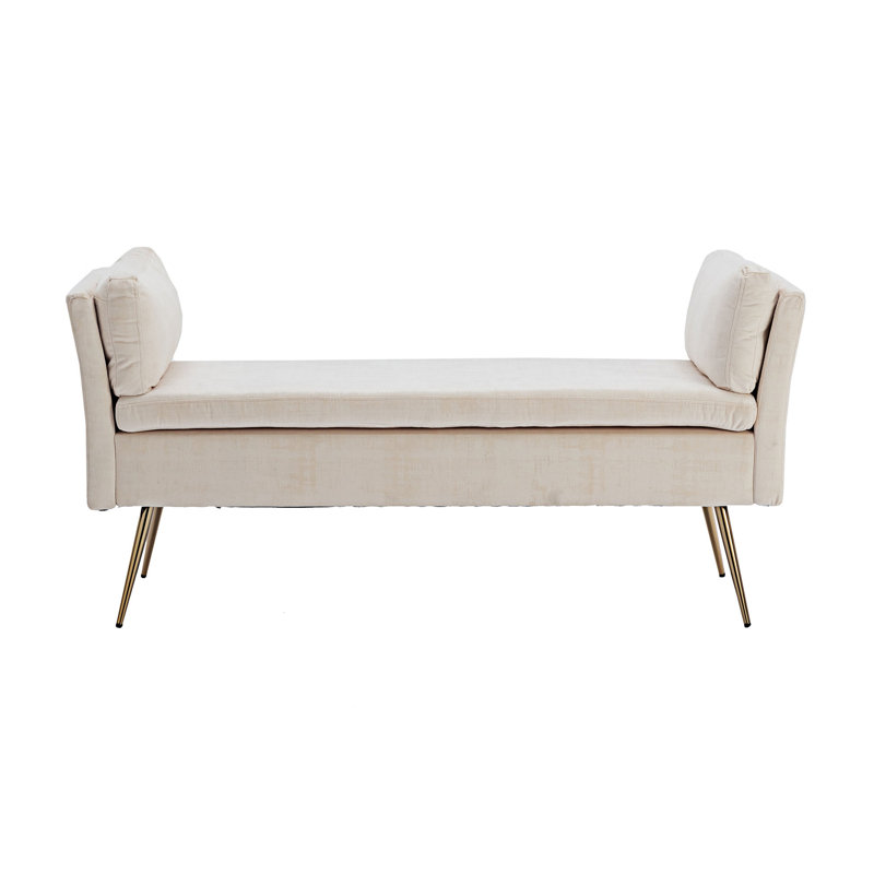 Cattaleya Upholstered Bench, Beige