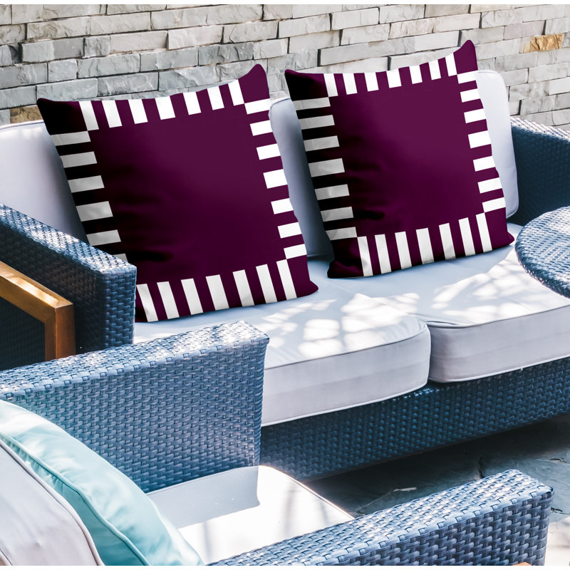  Coussin intérieur / extérieur, L 15 po x H 15 po, Mauve