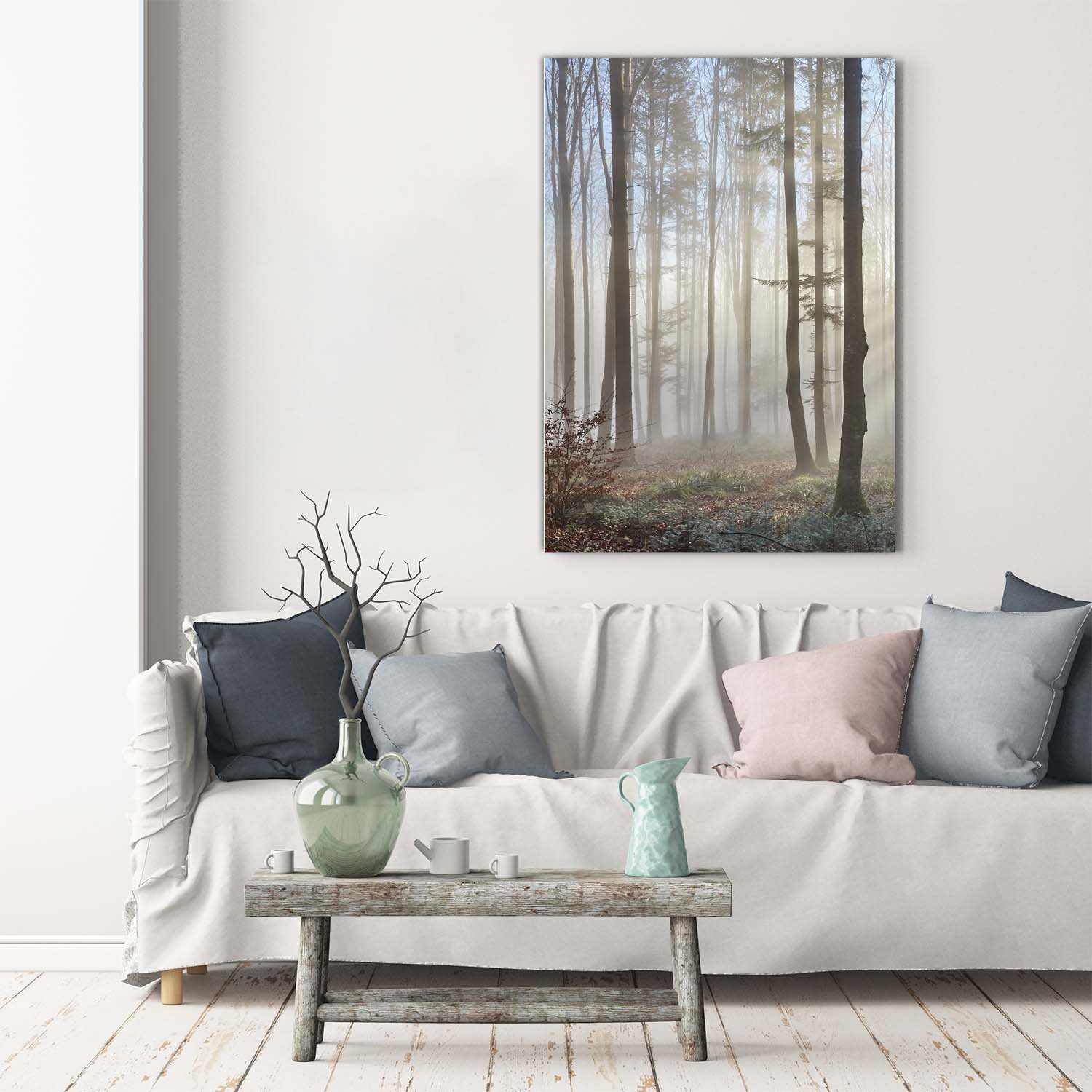 Union Rustic Fog in the Forest - Wrapped Canvas Art Prints | Wayfair.co.uk