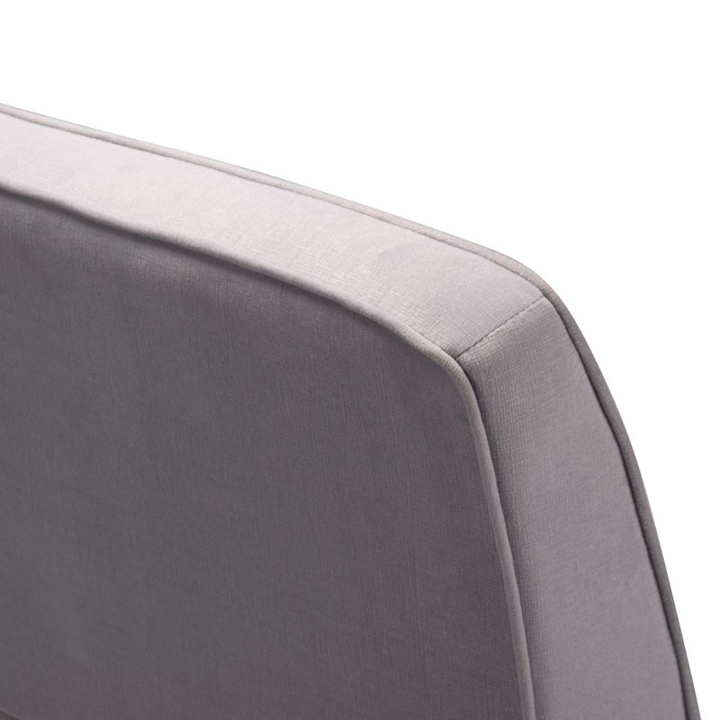 Causeuse sans accoudoir 44 po Devair, Velours gris velours