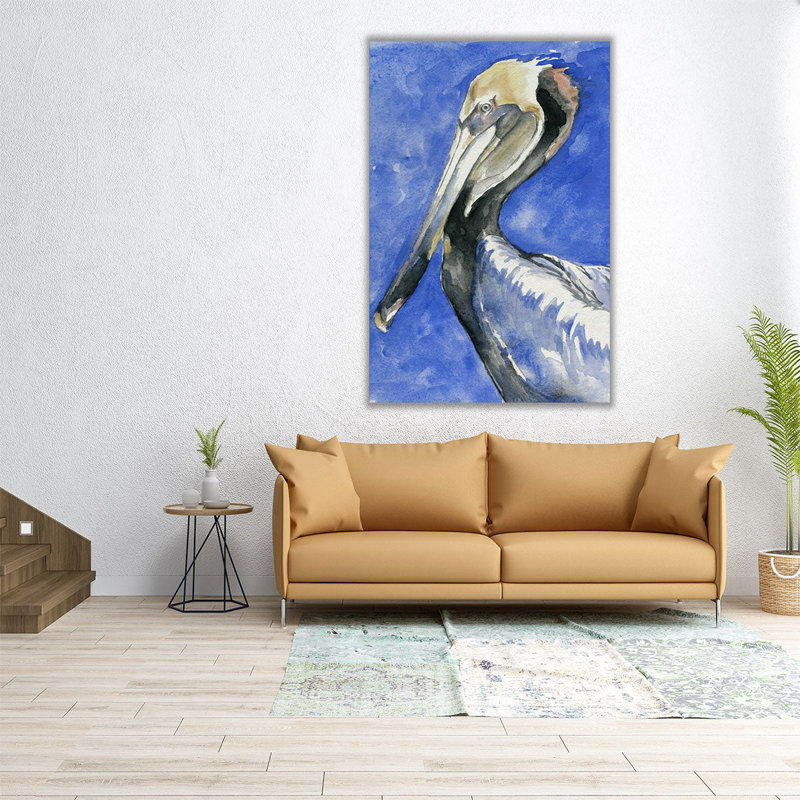 Pelican Pool II - reproduction d'art sur toile, H 48 po x l 32 po