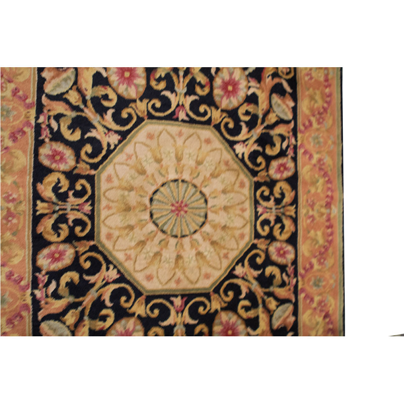 Savonnerie Hand Woven Wool Oriental Area Rug