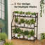 Élégant support pour plante à 3 niveaux, étagère à fleurs en métal robuste pour intérieur / extérieur, patio, balcon, salon