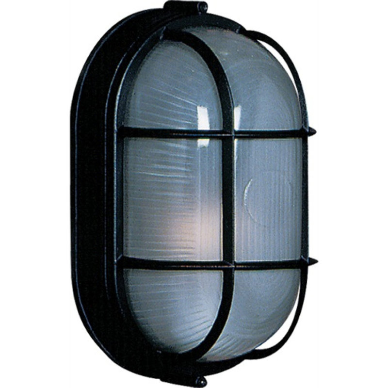 Lumière de cloison d'extérieur marine, H 11 po x l 6,75 po x P 5,5 po, Noir, Incandescent