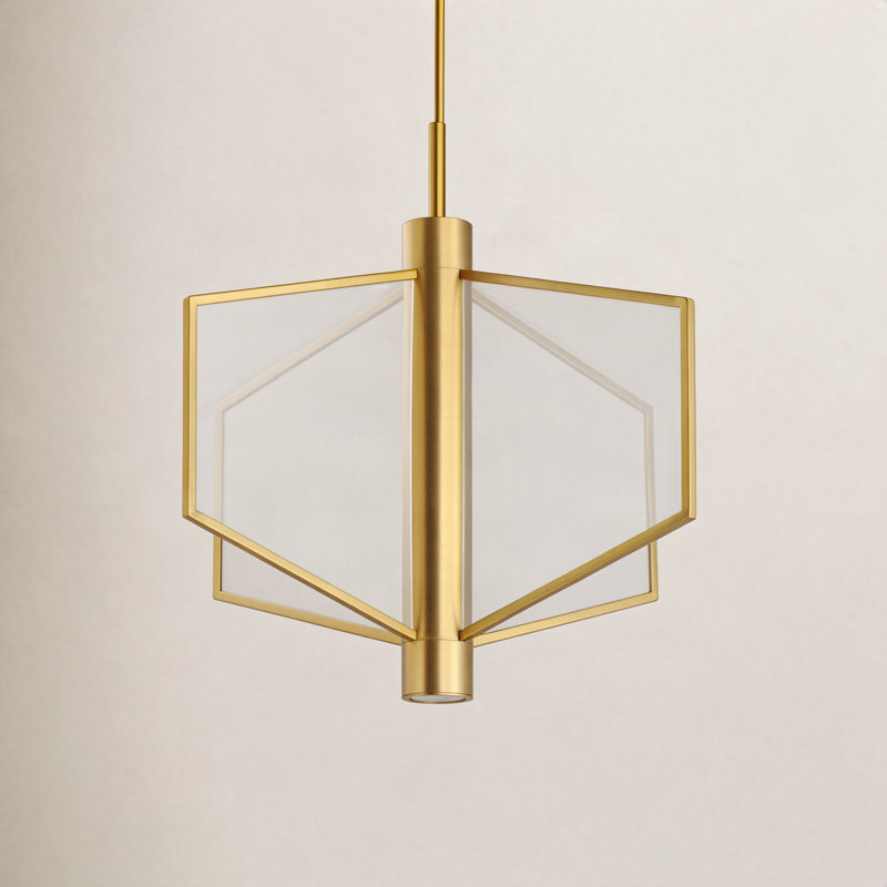 Euna 4 - Light LED Novelty Pendant, Natural Aged Brass