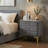 Elegant Velvet Upholstered Nightstand With Gold Legs-7848623