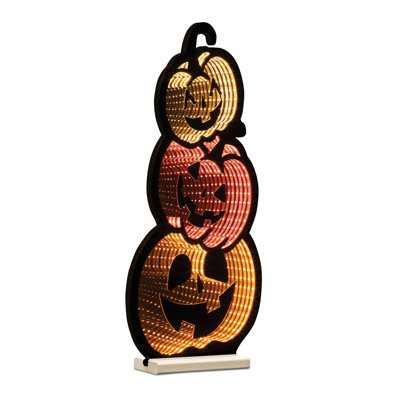 Triple Jack-o-Lantern Ekkolight 23"H