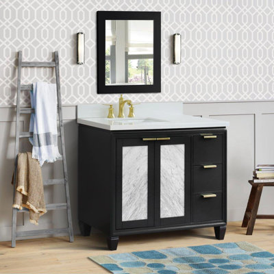 Ensemble de meuble-lavabo simple 43 po avec miroir Schreck