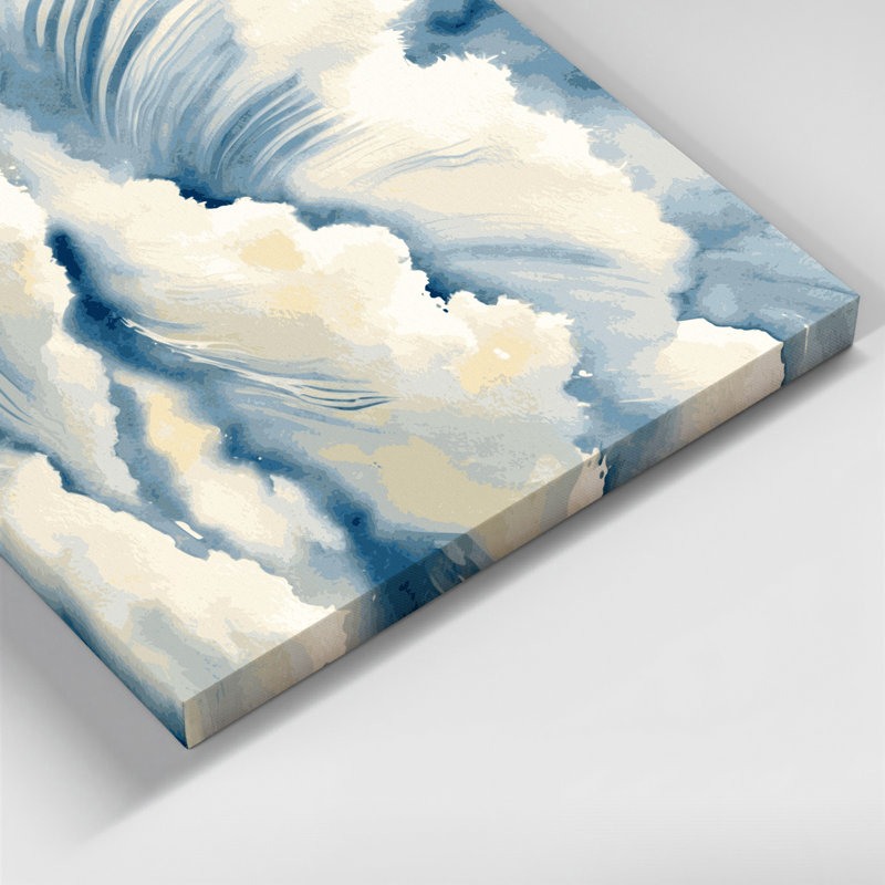 Art mural sur toile beige, H 12 po x l 12 po