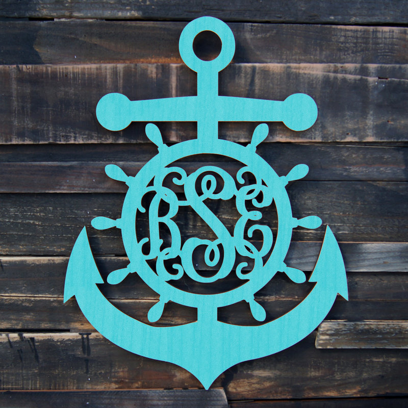 Handmade Coastal Wall Decor on Wood, Azure, Yes, 12" H x 9" W