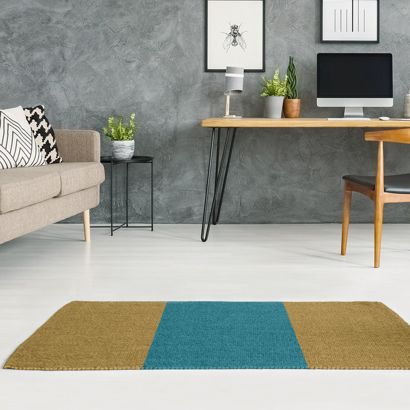 Tapis jaune football jacksonville, Rectangle 5 pi x 7 pi, Oui