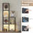 66.14" H Bookcases With Led Light