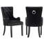Jersey Velvet Dining Chair - Ergonomic Scoop Knockerback and Solid Wood Legs - Button back Armchair for Dining Room Living Room Restaurants-514057773-479180477