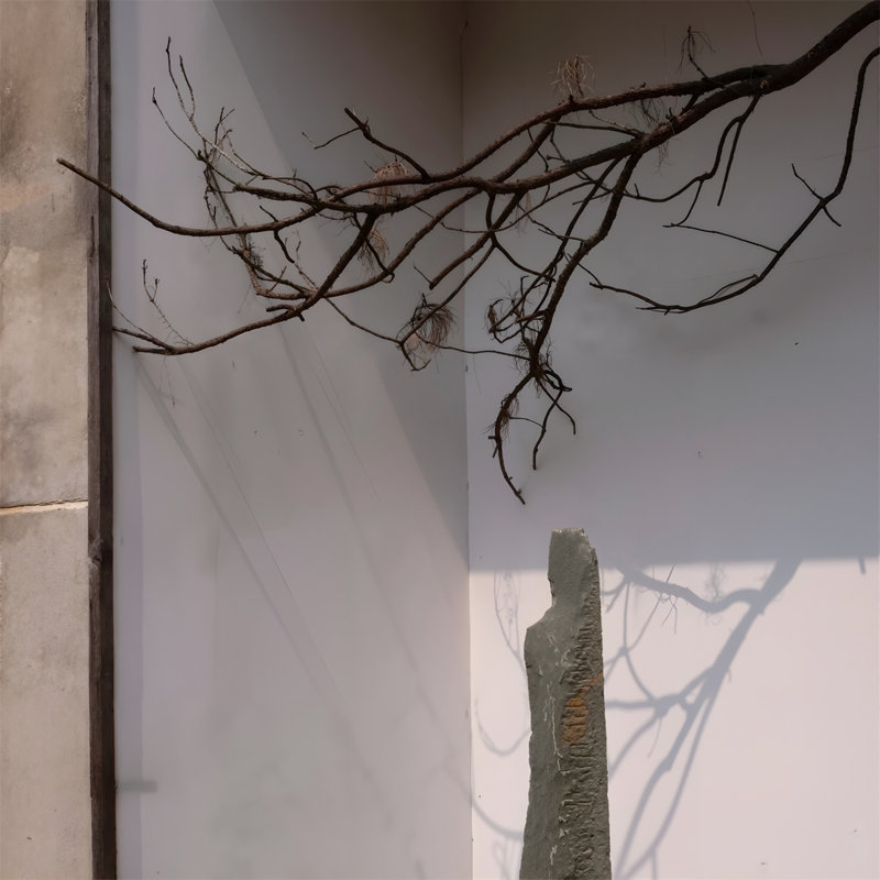 Grand arbre mort artificiel avec véritable tronc, 59,05 po x 23,62 po