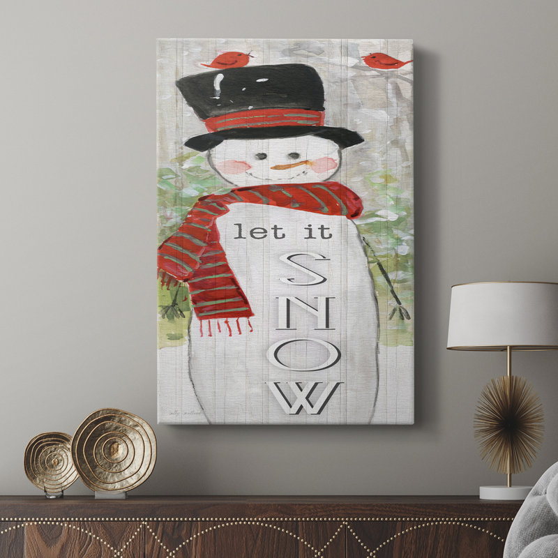 Bonhomme de neige «Let It Snow» - galerie sur mesure Cavas, H 12 po x l 8 po