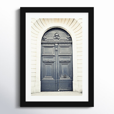 Black Paris Door Photo Print