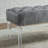 Valley Button Tufted Velvet Upholstered Bench With Acrylic Leg, Gray-1519152246