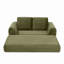 Canapé-lit pliant convertible 2-en-1, canapé-lit en velours côtelé avec 2 * coussins, causeuse modulaire rembourrée et désossée avec lit escamotable, canapé-lit pliant modulaire pour le salon-1036431499